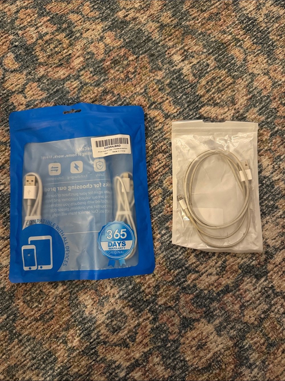 White USB to Lightning Charging Cables NEW 
Set of 3